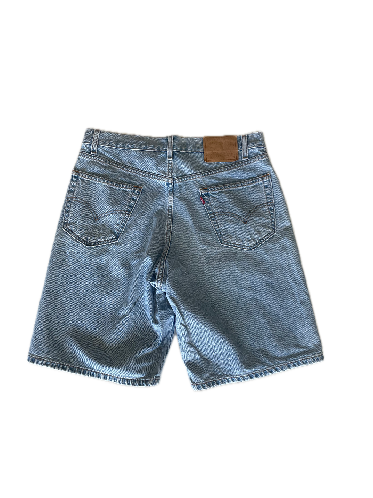 Vintage Levi Orange Tab Denim Shorts Blue Wash (34)