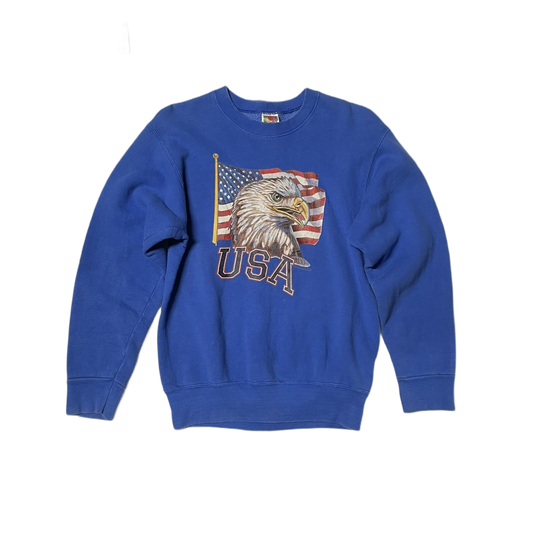 VINTAGE 1995 BLUE USA EAGLE SWEATER (M)