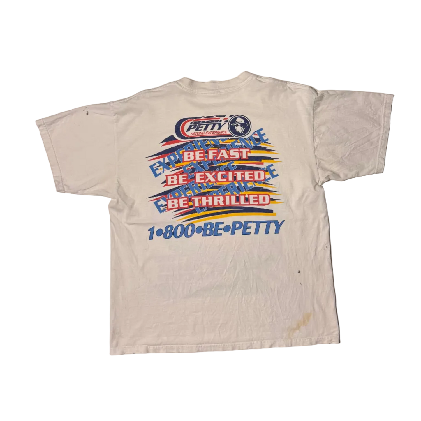 VINTAGE NASCAR "1800 BE PETTY" WHITE T-SHIRT (XL)