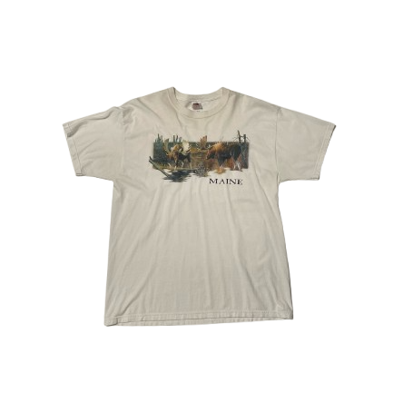 Vintage Fruit Of The Loom Maine T-Shirt (XL)