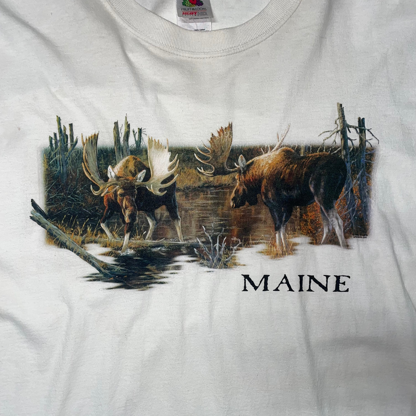 Vintage Fruit Of The Loom Maine T-Shirt (XL)