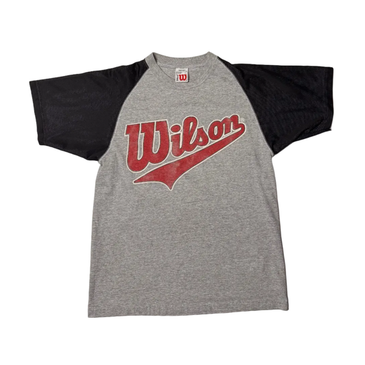 1990 VINTAGE WILSON T-SHIRT WITH MESH SLEEVES (L)