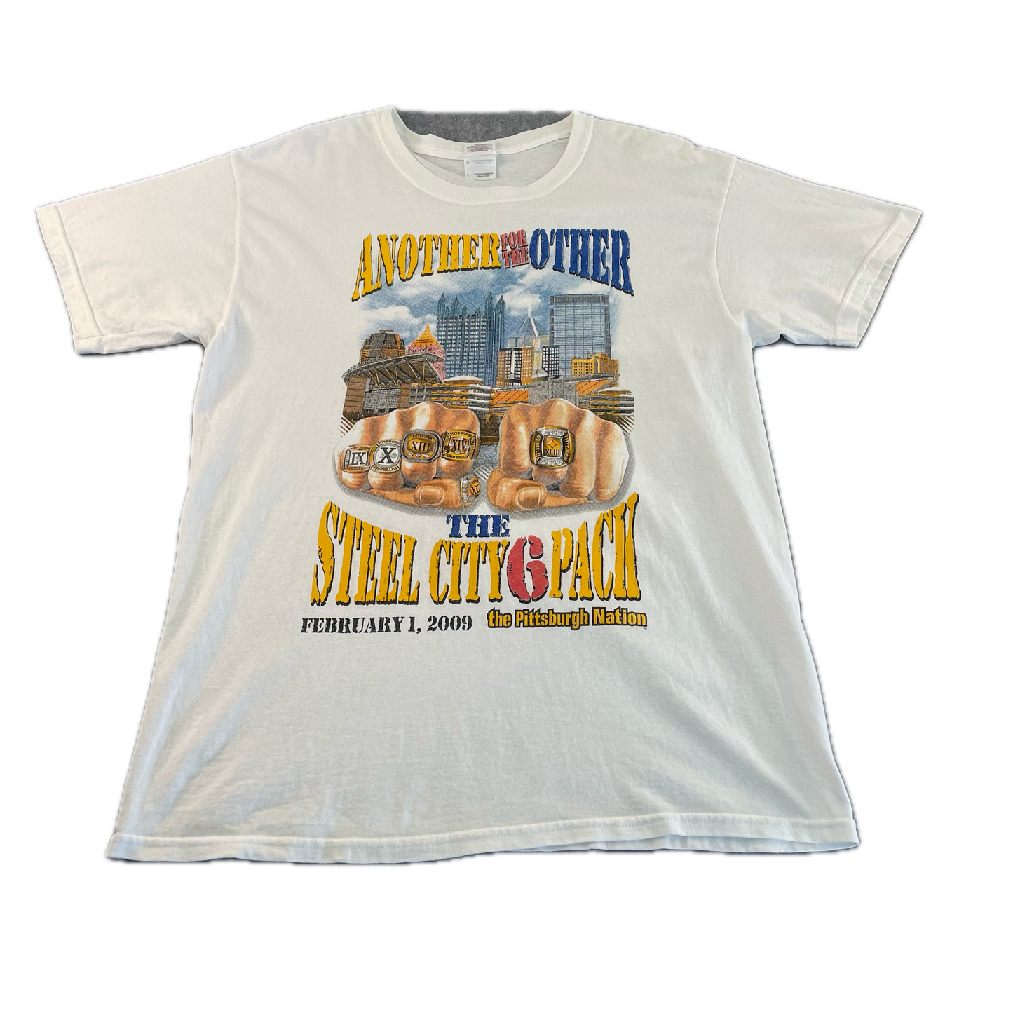 2009 Pittsburgh Steelers 'Another One' White T-Shirt (L)