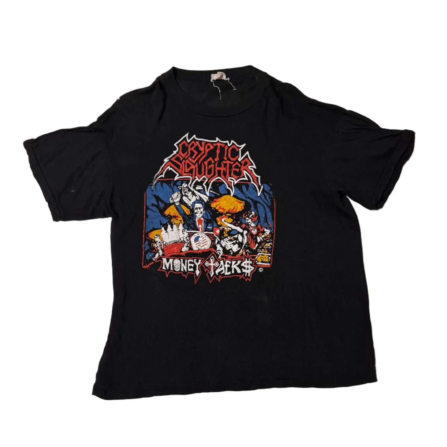 VINTAGE CRYPTIC SLAUGHTER MONEY TALKS T-SHIRT (L)