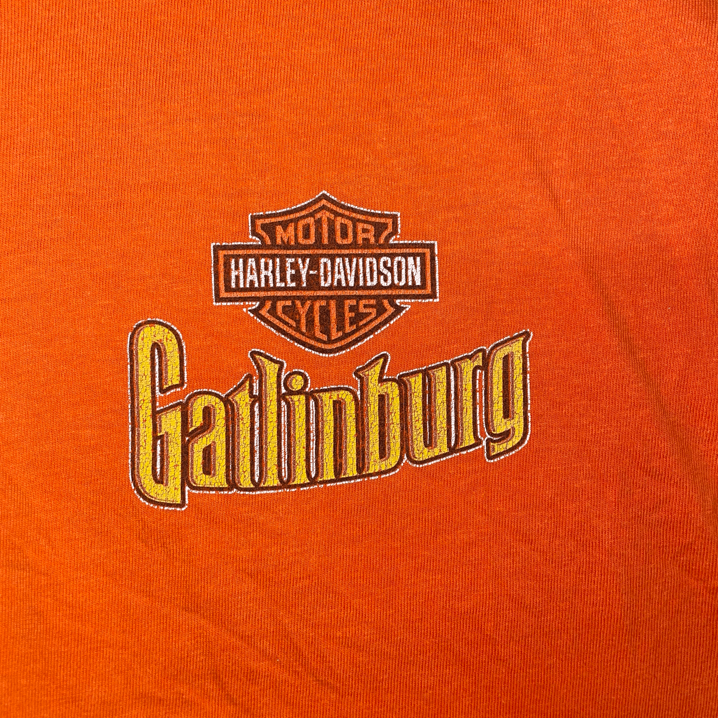 Harley Davidson Smokey Mountains Gatlinburg Orange T-Shirt (L)