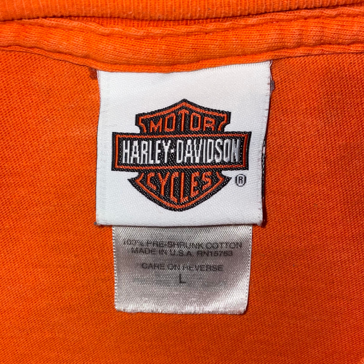 Harley Davidson Smokey Mountains Gatlinburg Orange T-Shirt (L)