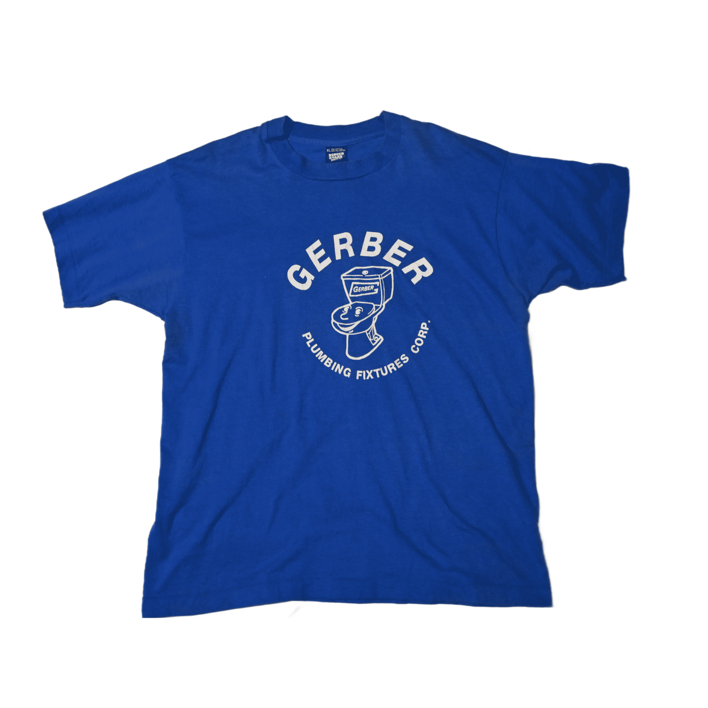 VINTAGE GERBER PLUMBING BLUE T-SHIRT (XL)