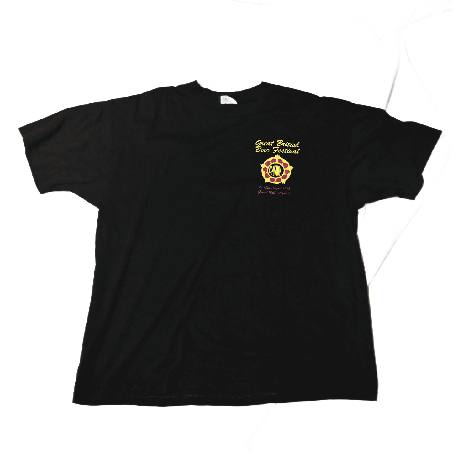 VINTAGE GREAT BRITISH BEER FESTIVAL BLACK T-SHIRT (2XL)
