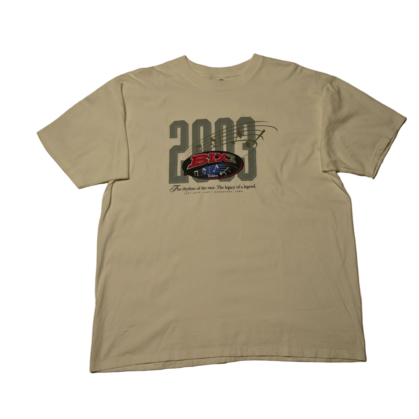 VINTAGE 2003 BIX7 RYTHMN OF THE RACE WHITE T-SHIRT (XL)