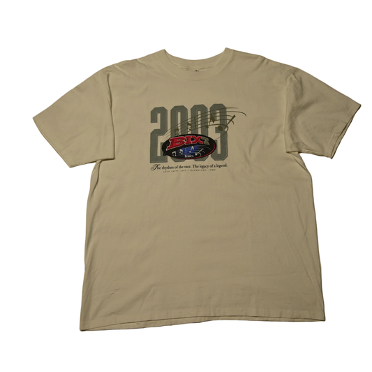 VINTAGE 2003 BIX7 RYTHMN OF THE RACE WHITE T-SHIRT (XL)