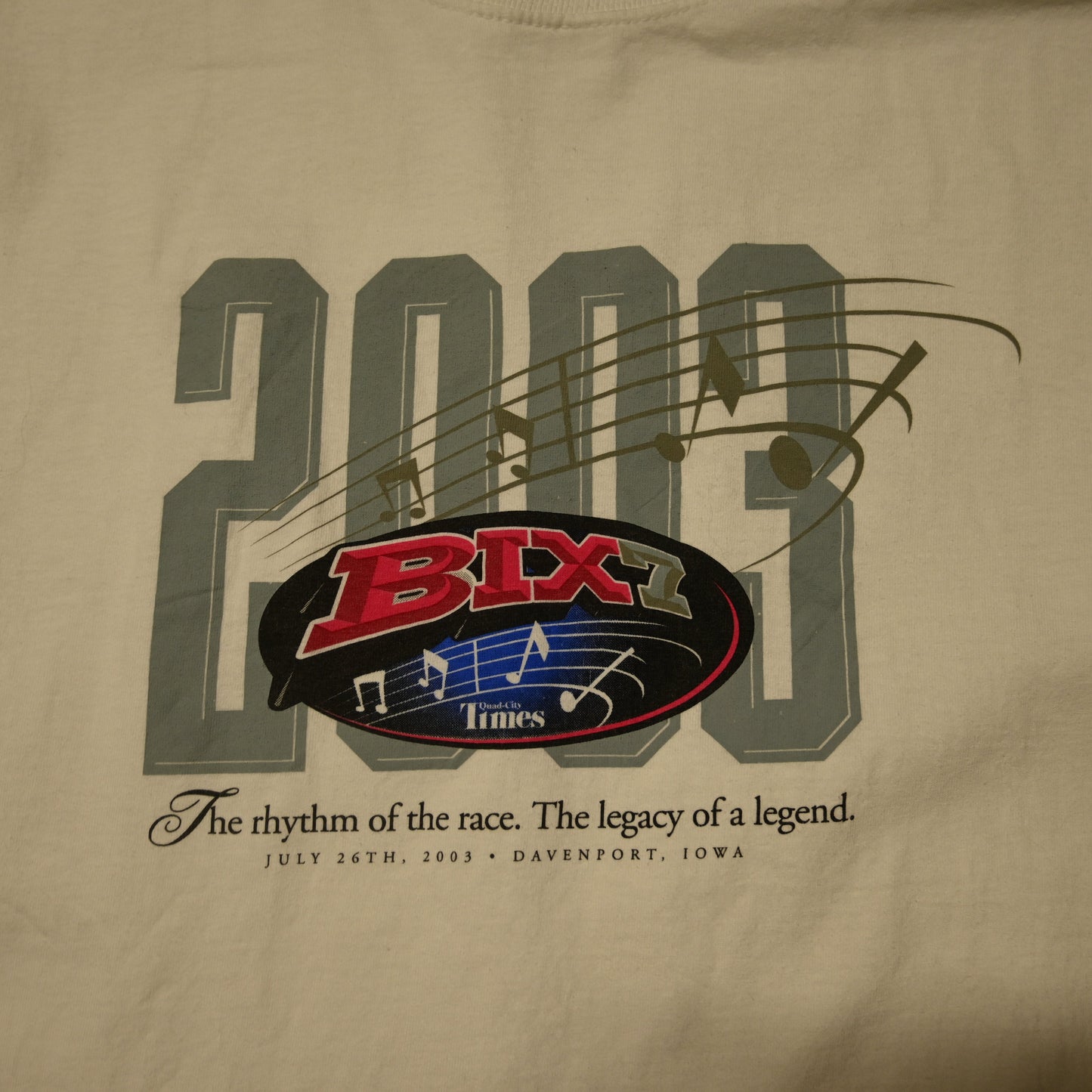 VINTAGE 2003 BIX7 RYTHMN OF THE RACE WHITE T-SHIRT (XL)