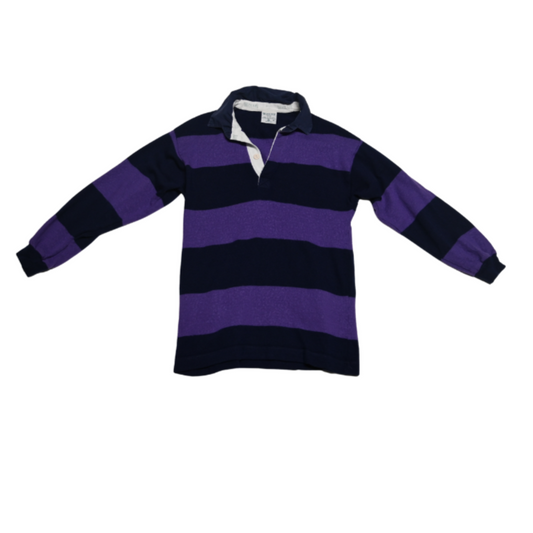 Vintage Woolaby Purple & Black Striped Wool Jersey (S)