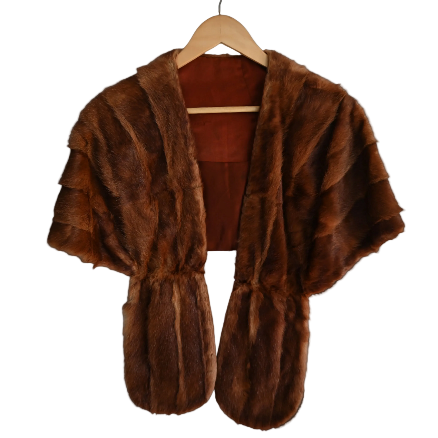 Vintage Tan Fur Shawl