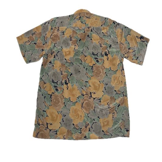 BOOTLEG CHRISTIAN DIOR SILK SHORT SLEEVE BUTTON UP (L)
