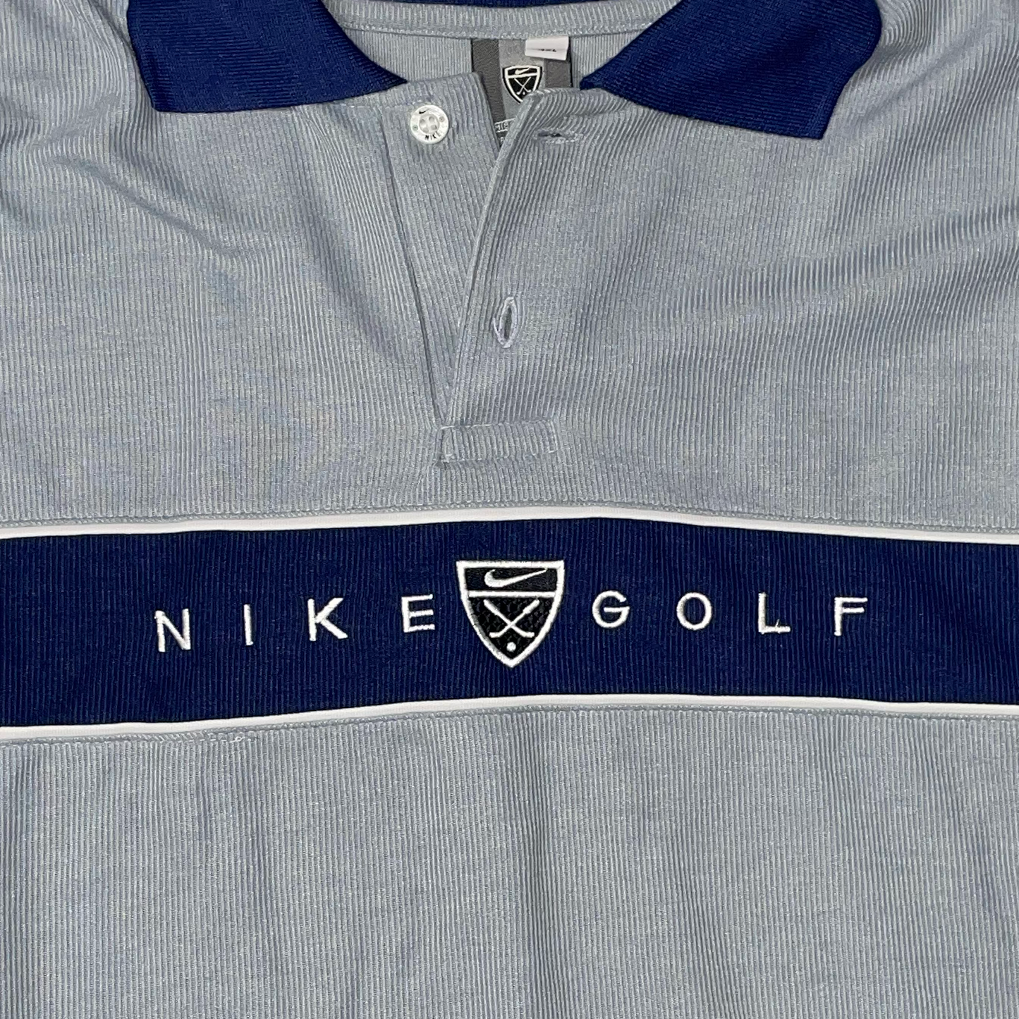 NIKE GOLF GREY AND NAVY POLO (3XL)