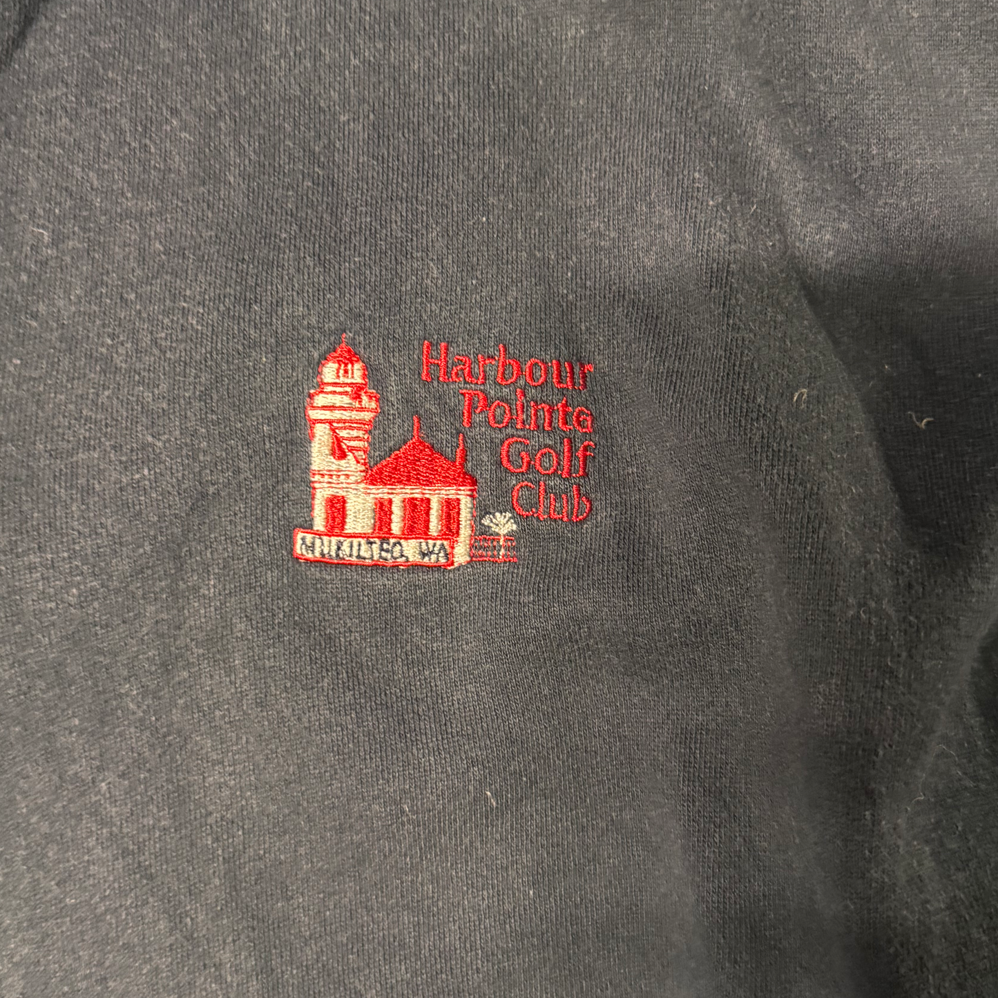 VINTAGE TOMMY HILFIGER HARBOUR POINTE GOLF CLUB 1/4 ZIP (XL)