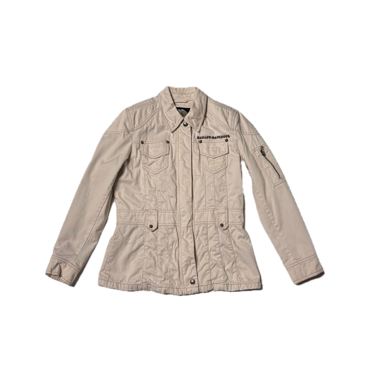 WOMEN'S VINTAGE HARLEY DAVIDSON WHITE/CREAM JACKET (S)