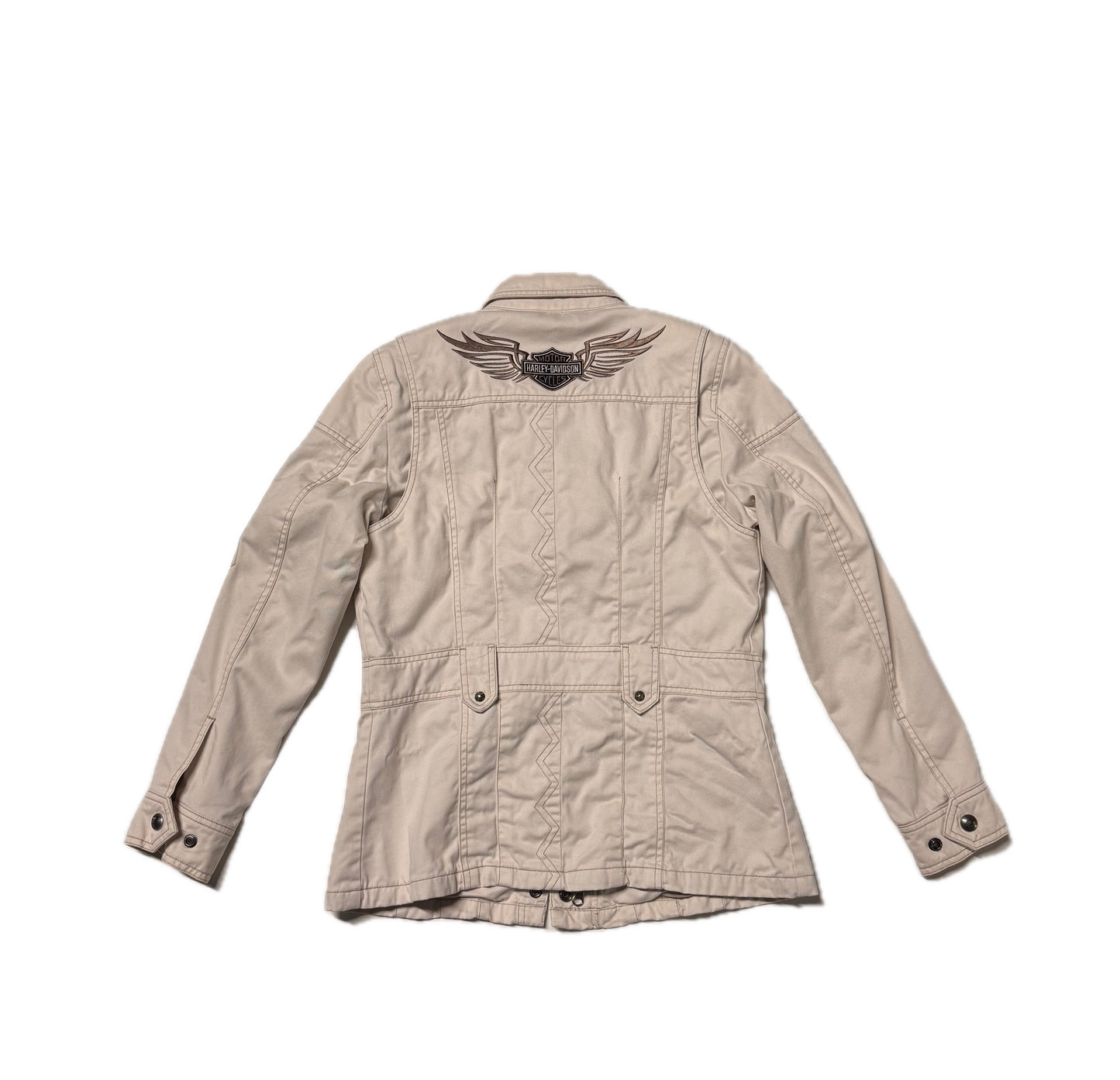 WOMEN'S VINTAGE HARLEY DAVIDSON WHITE/CREAM JACKET (S)