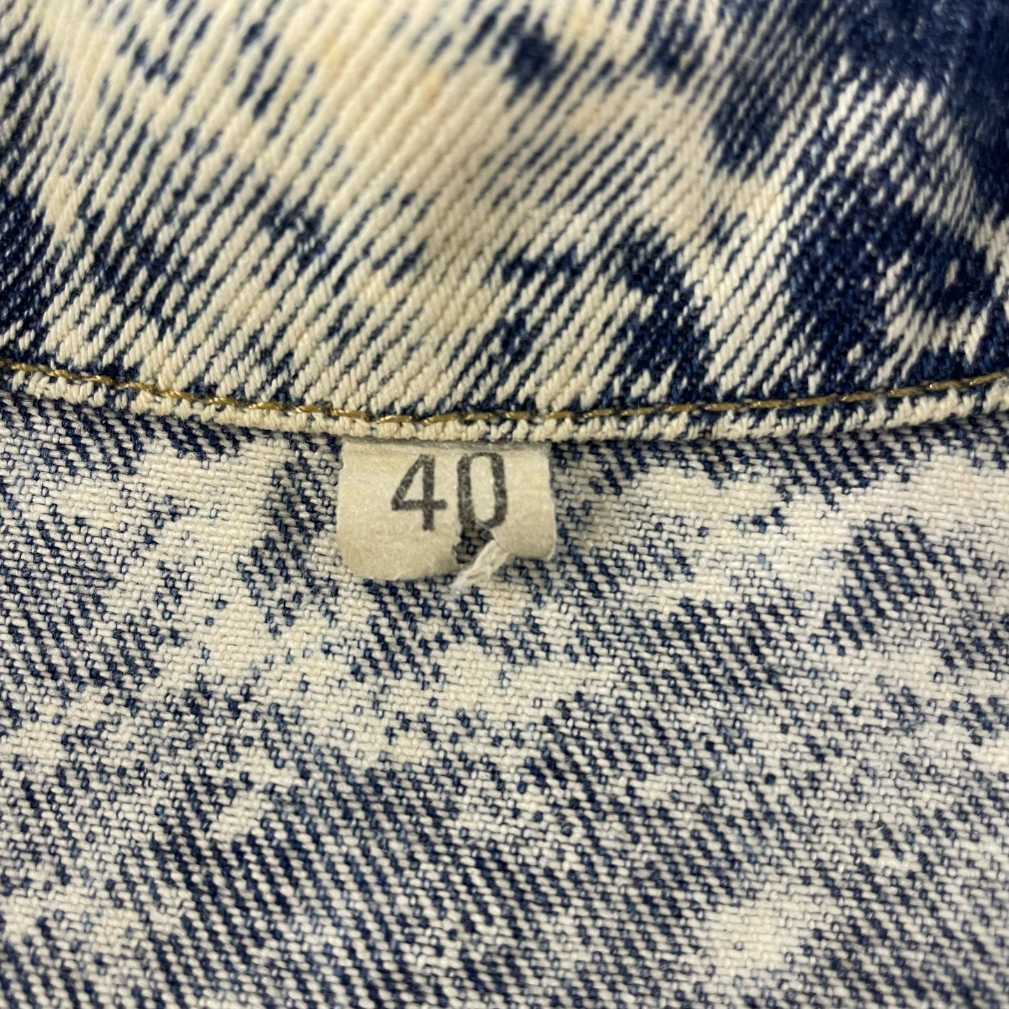 Vintage 1980-90 Lee Cooper Acid Wash Distressed Denim Jacket  (40)
