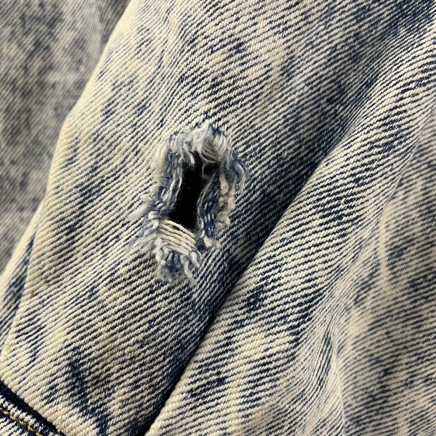 Vintage 1980-90 Lee Cooper Acid Wash Distressed Denim Jacket  (40)