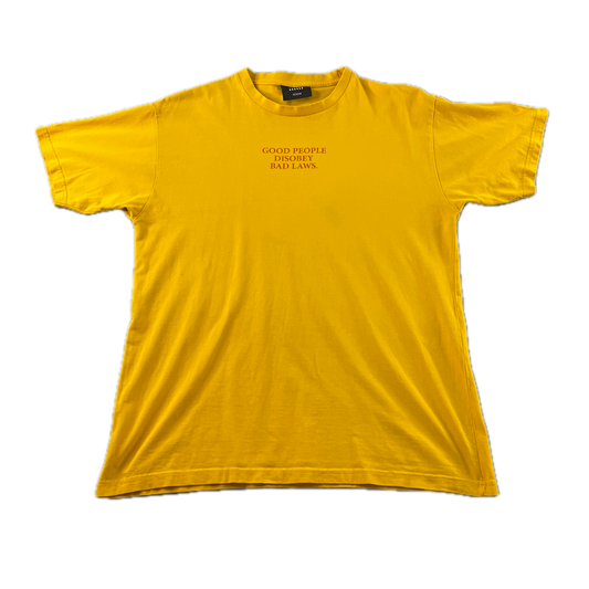 'Good People Disobey Bad Laws' Yellow T-Shirt (M)