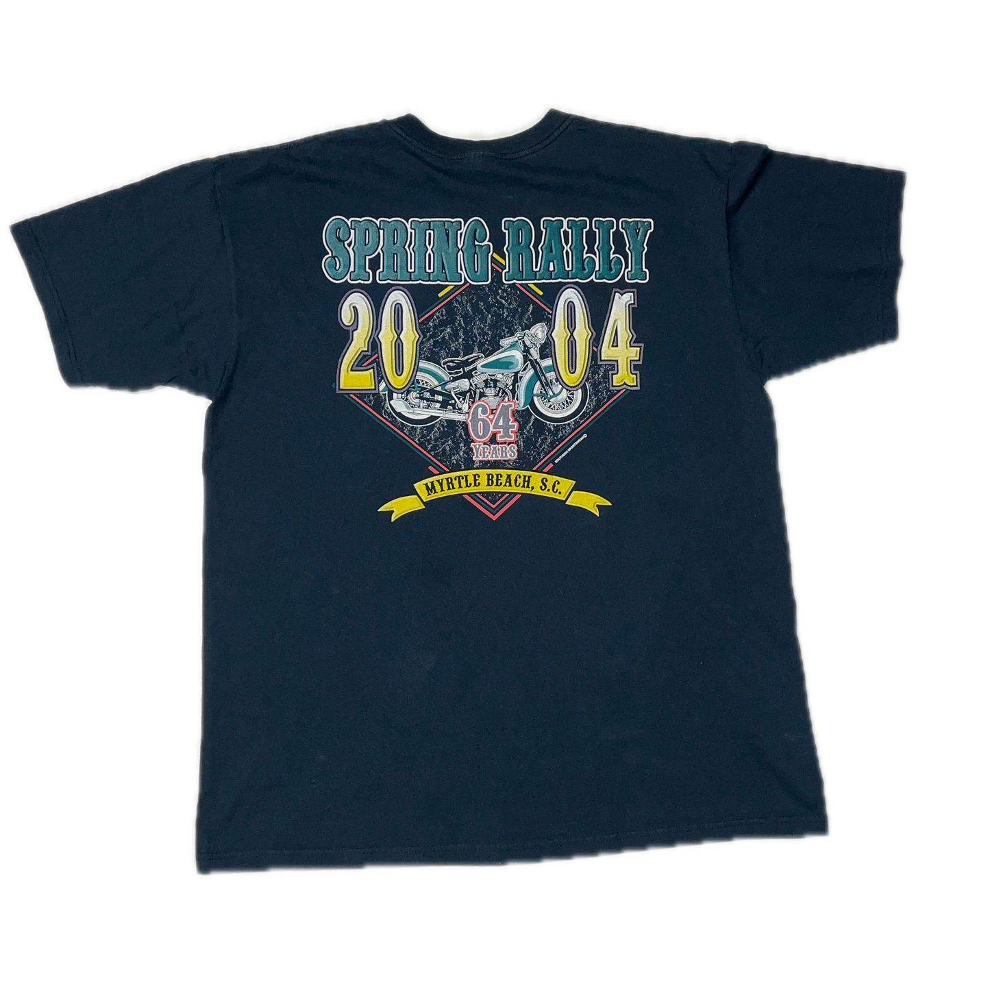Vintage Oversize Spring Rally Double Sided Navy T-shirt (XL)