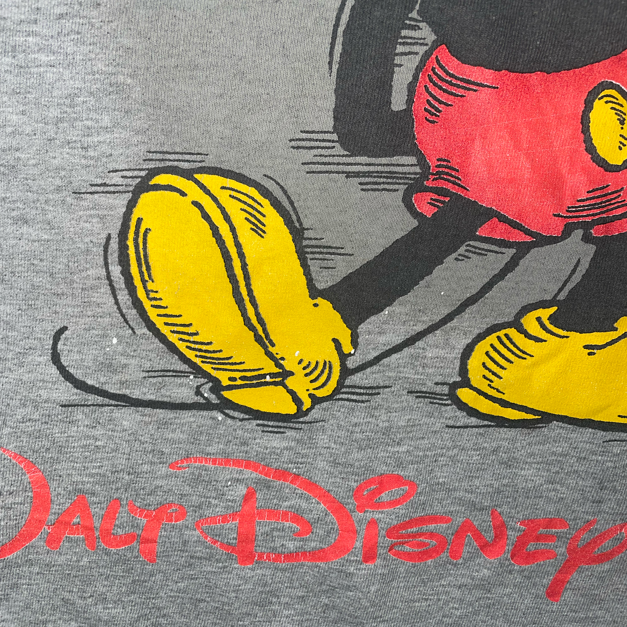 Vintage Oversize Mickey Mouse Grey T-shirt (L)