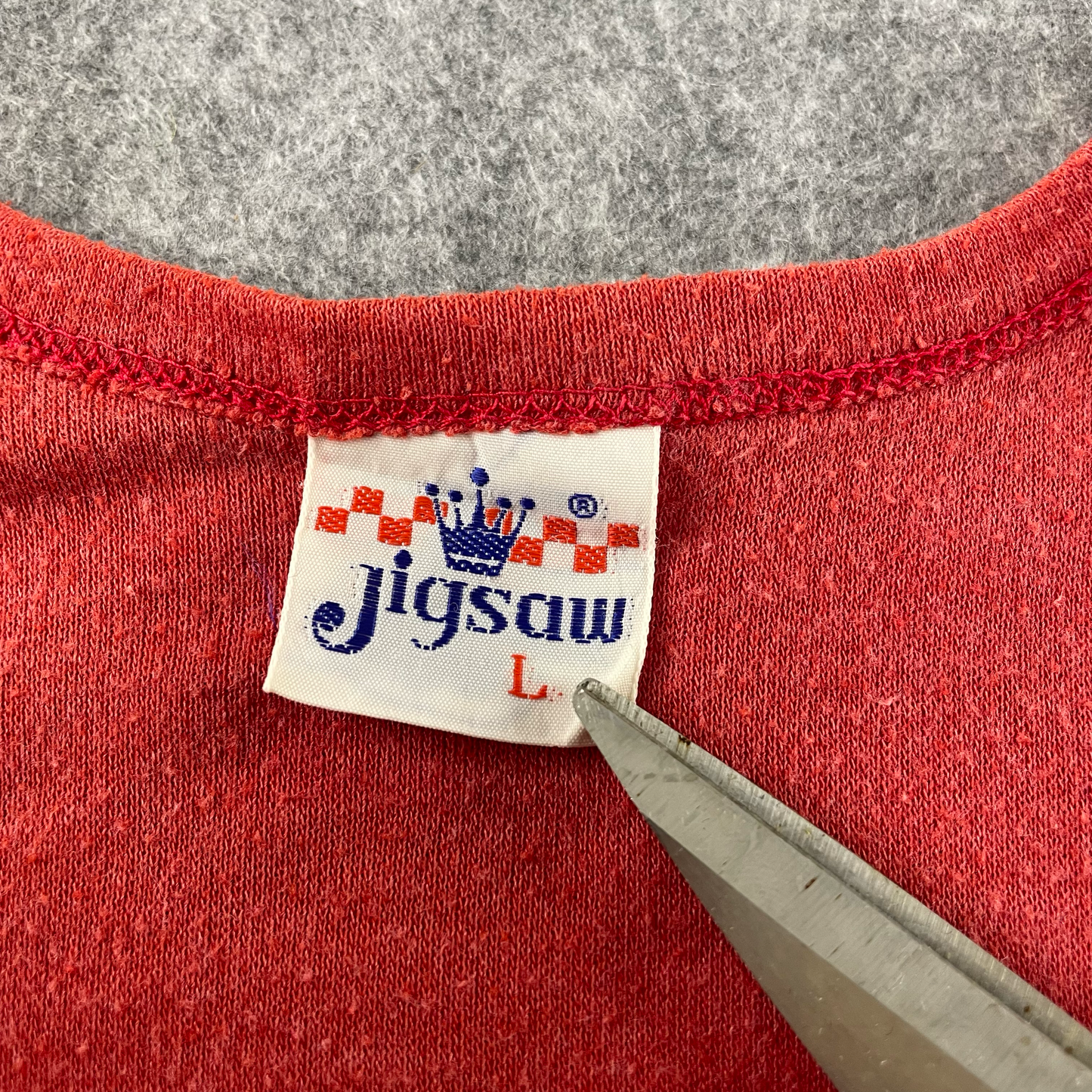 Rare Vintage 1980s Garfield Super Club Tank Top – Made in Philippines, Jigsaw Tag (L)