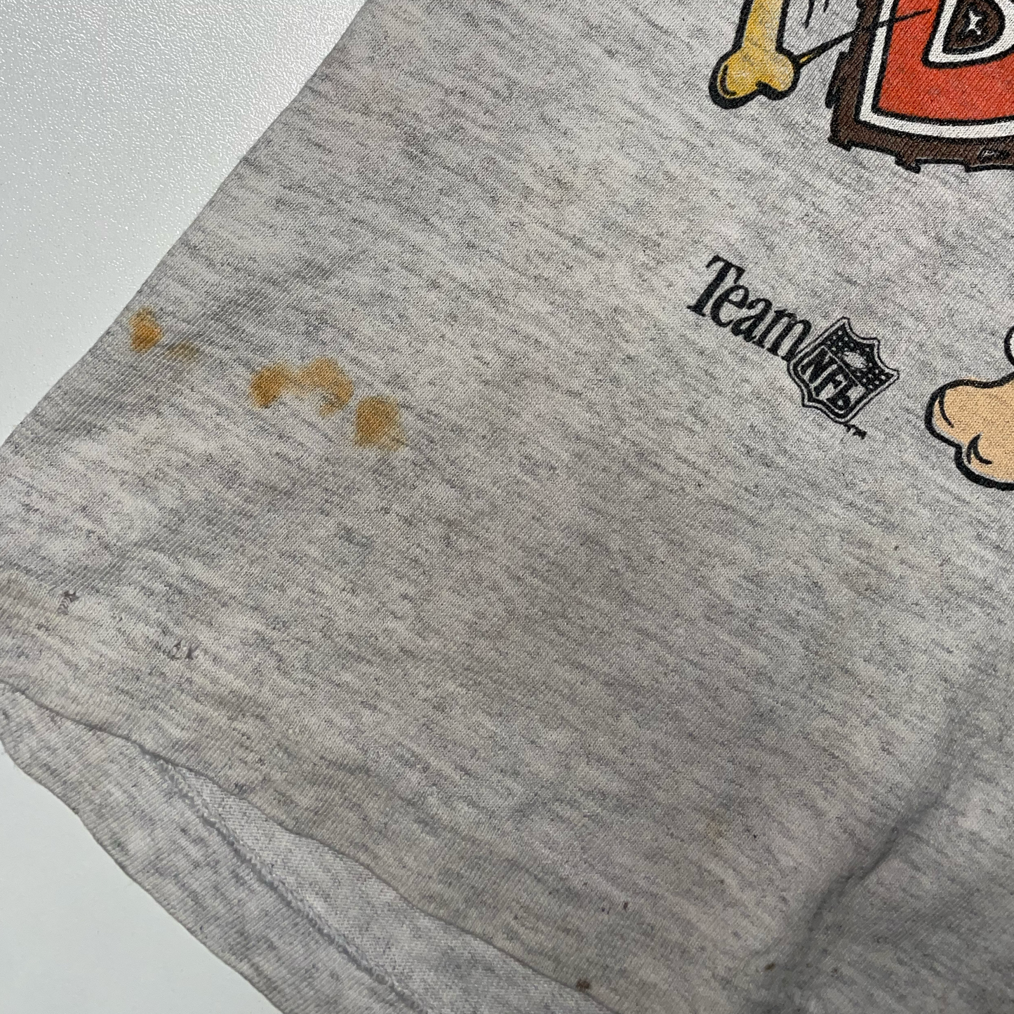 VINTAGE 1994 CLEVELAND BROWNS BONE ZONE GREY T-SHIRT (M)