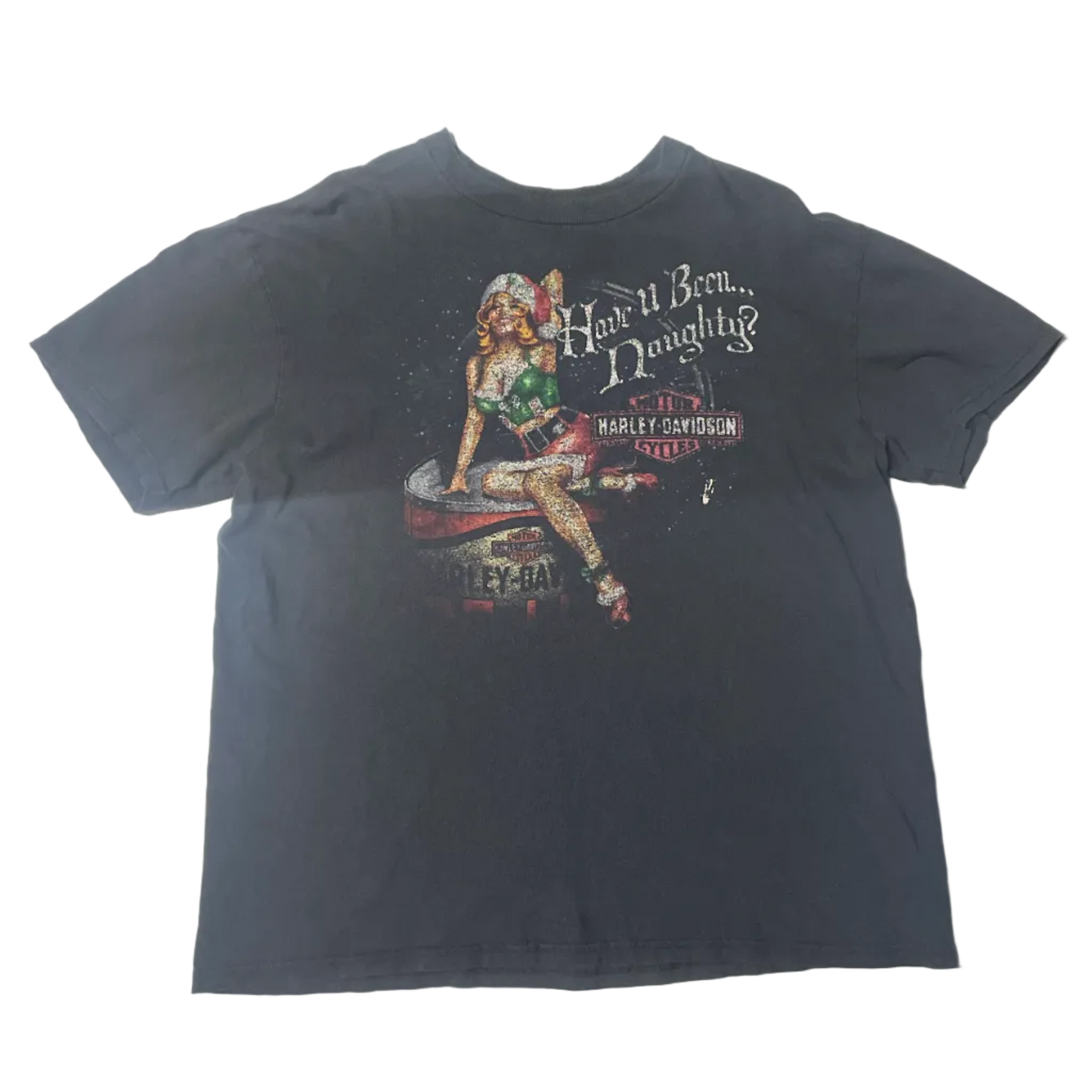 Vintage Harley Davidson "Have you been Naughty?" Christmas T-shirt (XL)