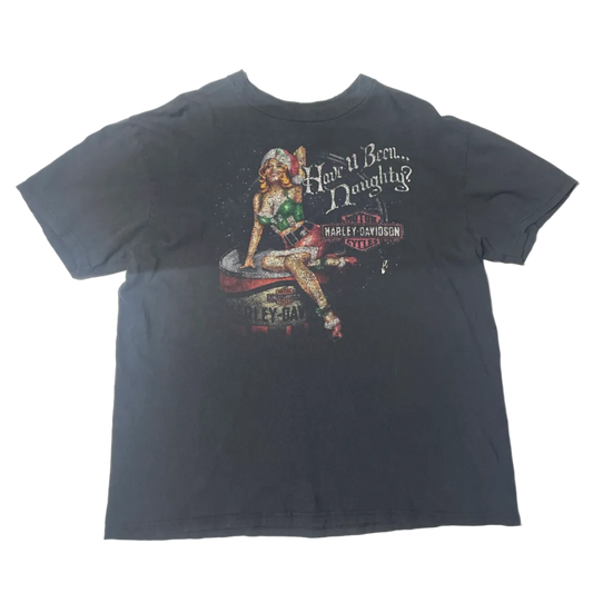 Vintage Harley Davidson "Have you been Naughty?" Christmas T-shirt (XL)