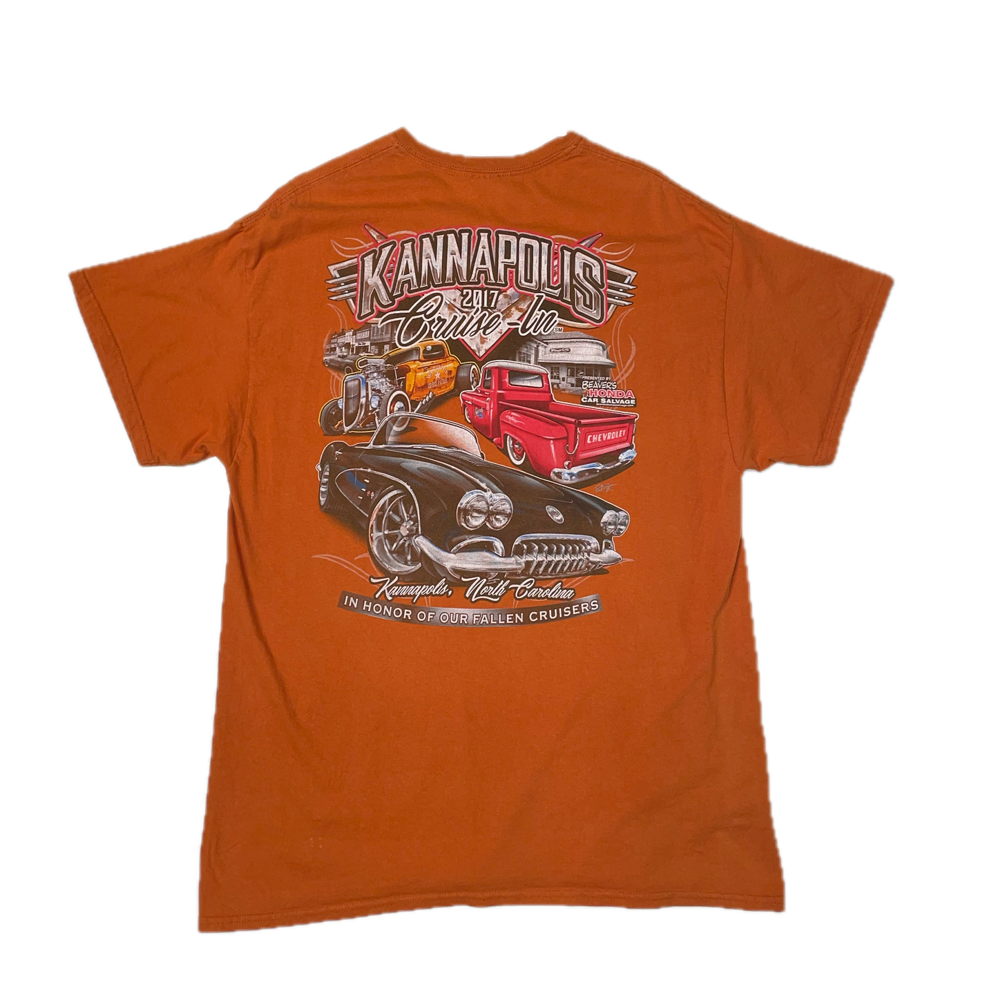 2017 KANNAPOLIS ORANGE STAINED T-SHIRT (XL)