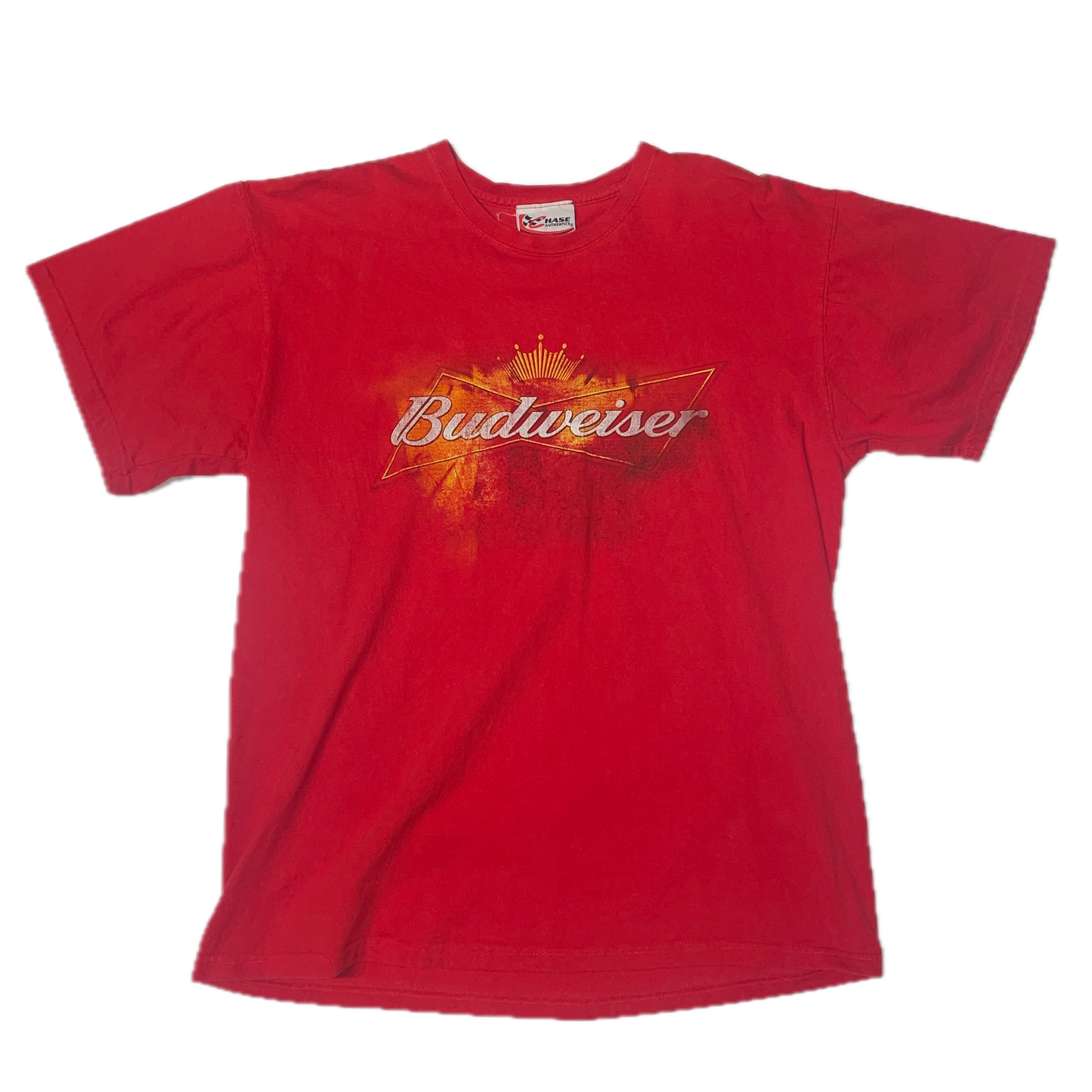 Vintage Red Budweiser Chase Authentic Dale Jr. T-shirt (L)