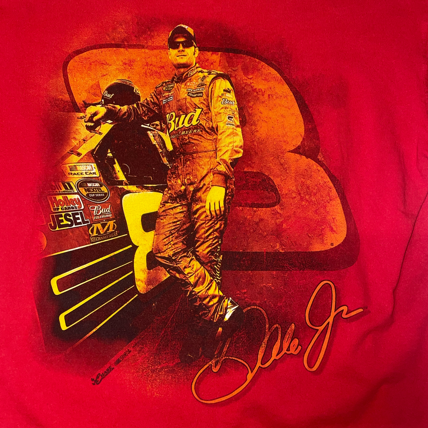 Vintage Red Budweiser Chase Authentic Dale Jr. T-shirt (L)