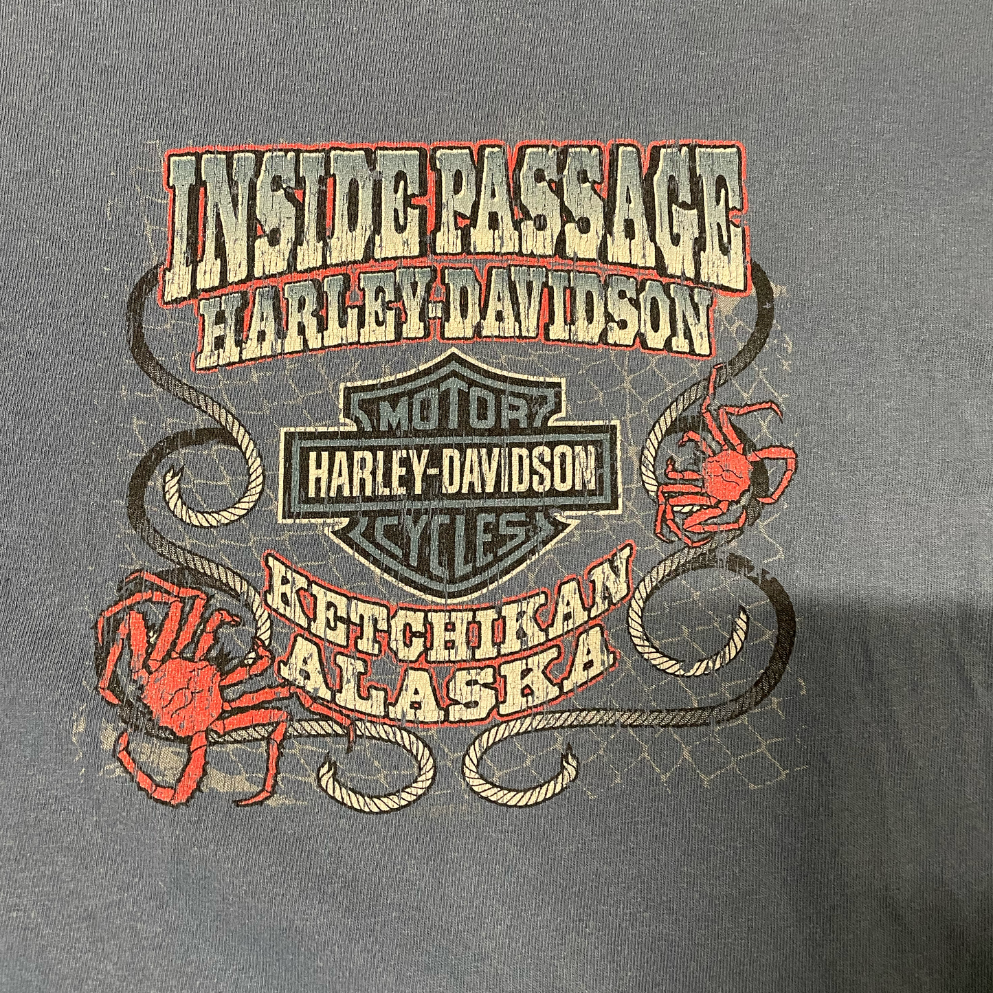 HARLEY DAVIDSON ALASKA KETCHIKAN BLUE T-SHIRT (XL)