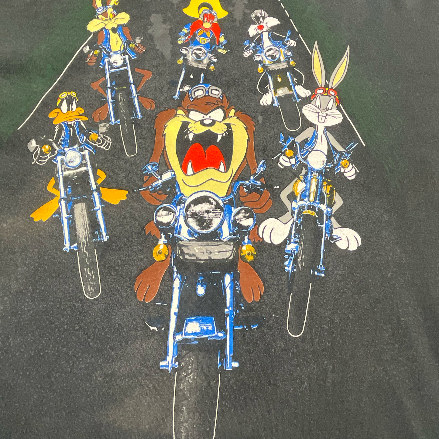 Vintage 1993 Looney Tunes Motorcycle Club Double Sided T-shirt (L)
