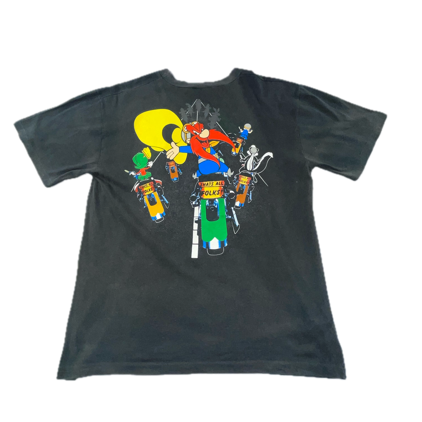 Vintage 1993 Looney Tunes Motorcycle Club Double Sided T-shirt (L)