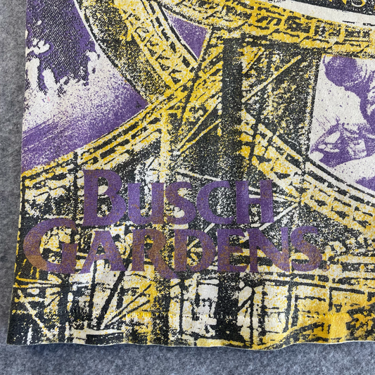 Vintage 90s Loch Ness Monster Busch Gardens All-Over-Print Tee (L)